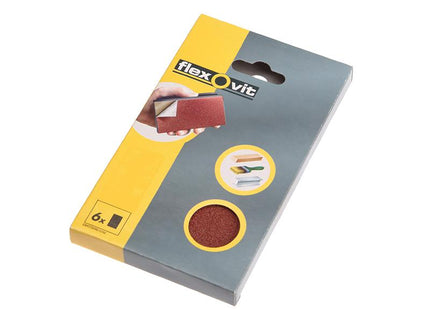 Flexovit Hook & Loop Sanding Block Refill Kit Coarse 50G (6)