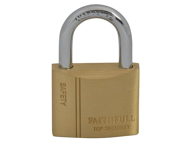 Faithfull Brass Padlock 40Mm 3 Keys