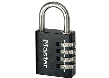 Master Lock Black Finish 40Mm 4-Digit Combination Padlock