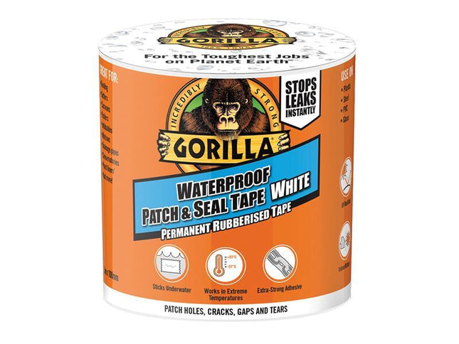 Gorilla Waterproof Patch & Seal Tape 100mm x 3m White