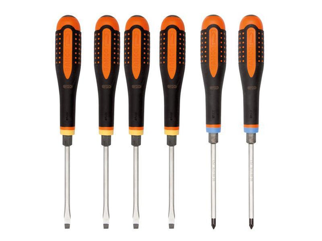 Bahco Ergo Through Blade Screwdriver Set, 6 Piece