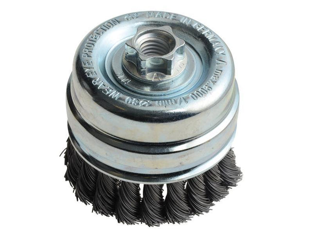 Lessmann Knot Cup Brush 80Mm X M14 X 0.50 Steel Wire*