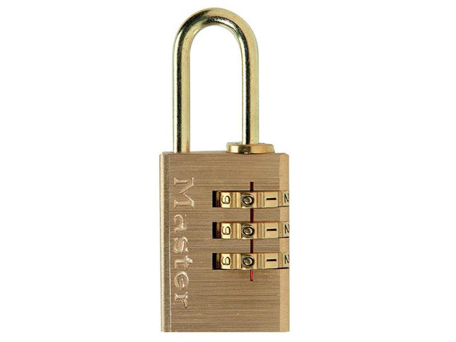 Master Lock Brass Finish 20Mm 3-Digit Combination Padlock