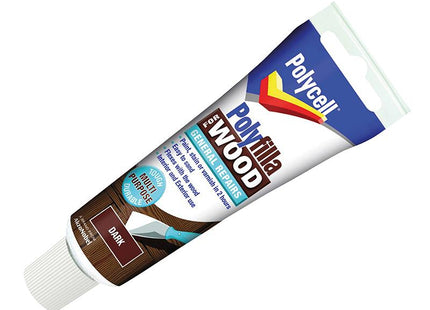 Polycell Polyfilla For Wood General Repairs Tube Dark 75G