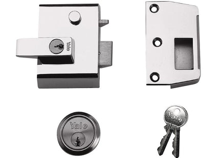 Yale Locks P2 Double Security Nightlatch 40Mm Backset Dmg/Pb Finish Visi