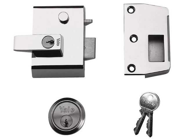 Yale Locks P2 Double Security Nightlatch 40Mm Backset Dmg/Pb Finish Visi