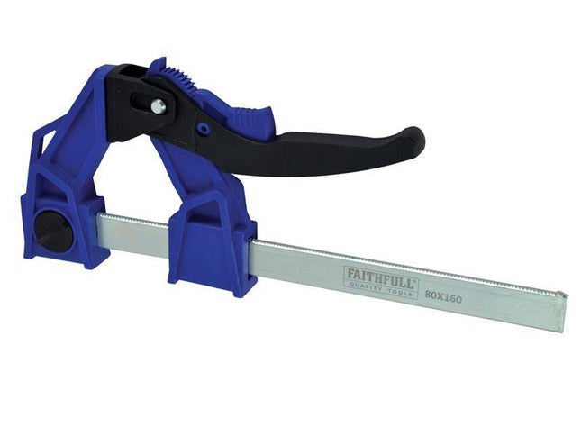 Faithfull Heavy-Duty Lever Clamp Capacity 160Mm