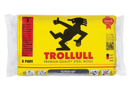 Extra Large Steel Wool Pads Grade 3 (Pack 8)
