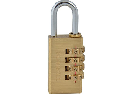 Faithfull Brass Combination Padlock 28Mm