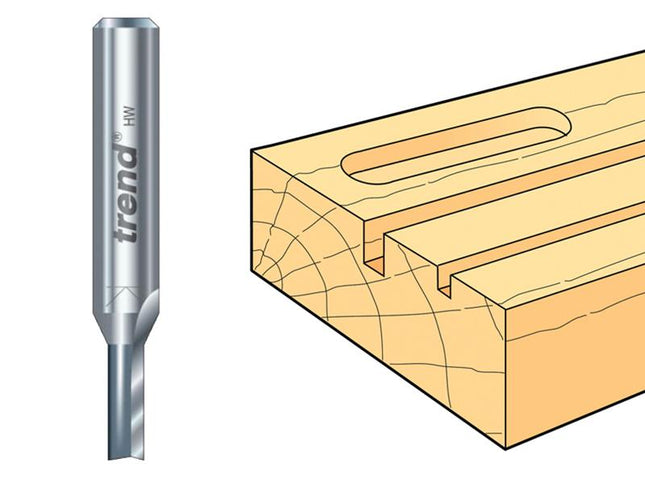 TREND 3/83D X 1/2 Tct Two Flute Cutter 12.7Mm X 50Mm