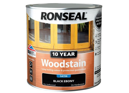 Ronseal 10 Year Woodstain Ebony 750Ml