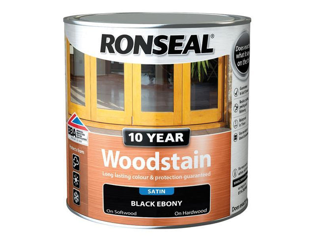 Ronseal 10 Year Woodstain Ebony 750Ml