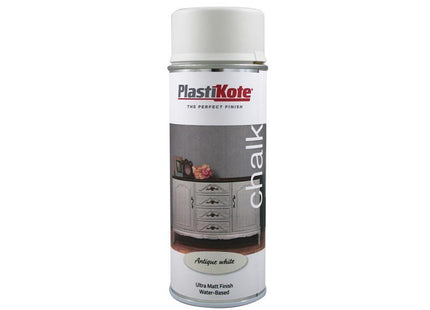 Plastikote Chalk Finish Spray Antique White 400Ml