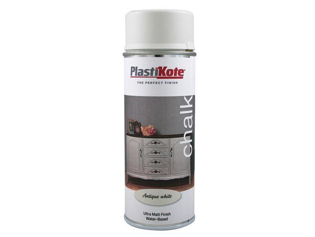 Plastikote Chalk Finish Spray Antique White 400Ml