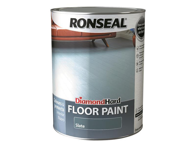 Ronseal Diamond Hard Floor Paint Slate 5 Litre