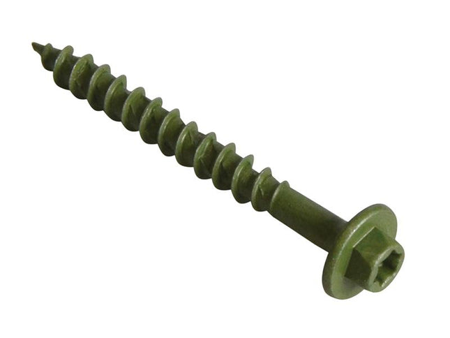 Forgefix Torxfast Hex Head Timber Fixing Screws Green 65Mm Box 50