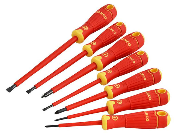 Bahco Bahcofit Insulated Screwdriver Set Of 7 Sl/Pz