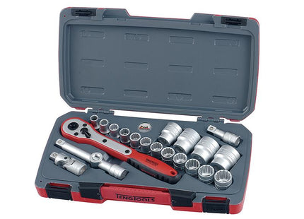 Teng T1221 Socket Set Of 21 Metric 1/2In Drive