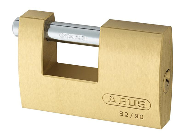 ABUS Mechanical 82/90Mm Monoblock Brass Shutter Padlock Keyed Alike 8523
