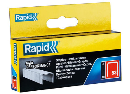 RAPID 53/12B 12Mm Galvanised Staples Box 2500