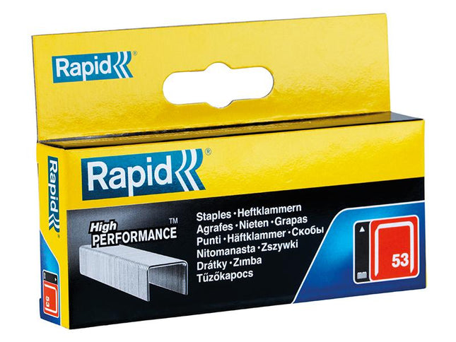 RAPID 53/12B 12Mm Galvanised Staples Box 2500