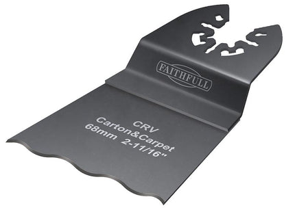 Faithfull Multi-Functional Tool Crv Serrated Wavy Edge Saw Blade 68Mm