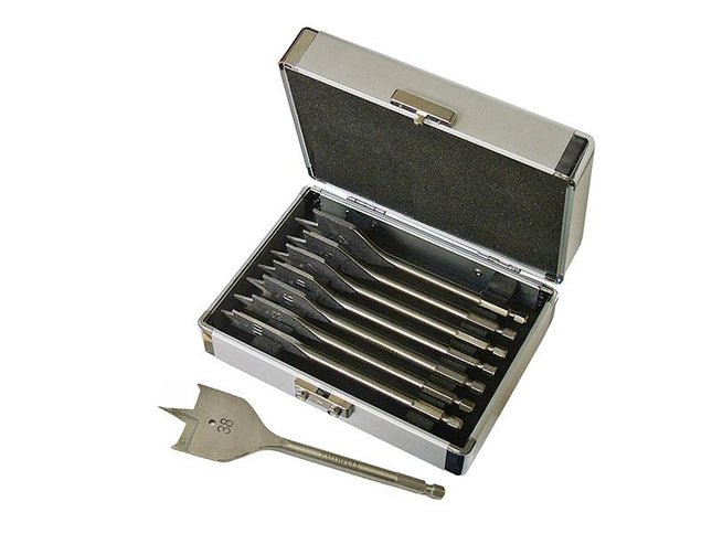 Faithfull Flat Bit Set 8 Piece 10-38Mm