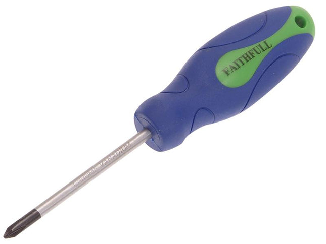 Faithfull Soft Grip Screwdriver Phillips Tip Ph1 X 75Mm