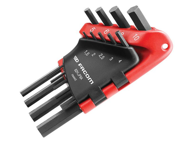 Facom 82H.Jp9A Hexagon Key Set Of 9 Metric (1.5-10Mm)