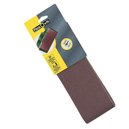 Flexovit Cloth Sanding Belts 610 X 100Mm Assorted (Pack Of 6)