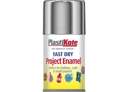 Plastikote Fast Dry Enamel Aerosol Chrome 100Ml