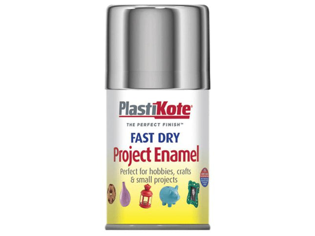 Plastikote Fast Dry Enamel Aerosol Chrome 100Ml