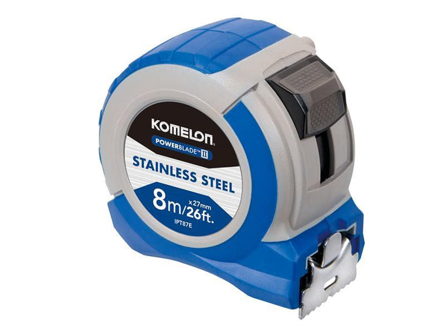 Komelon Stainless Steel PowerBladeª Pocket Tape 8m/26ft (Width 27mm)