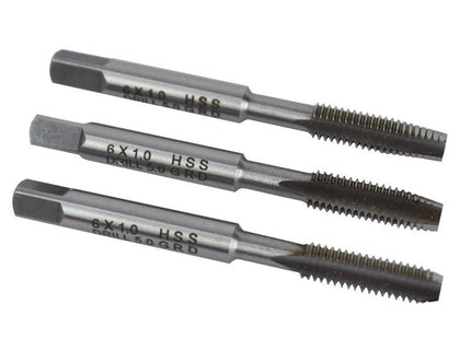 Faithfull Hss Straight Flute Tap Set M6 X 1.0, 3 Piece