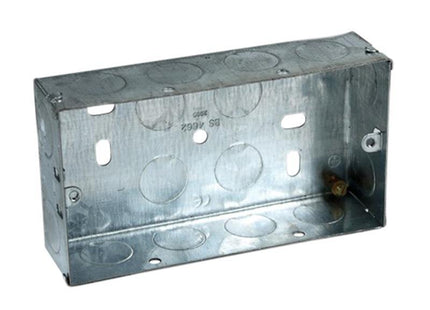 Metal Twin Socket Box 25mm (Pack 5)