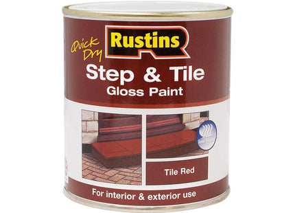 Rustins Quick Dry Step & Tile Paint Gloss Red 500Ml
