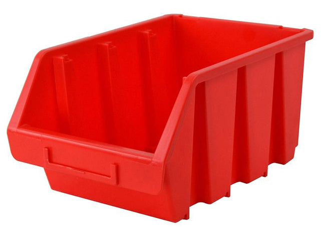 Faithfull Interlocking Storage Bin Size 4 Red 209 X 340 X 155Mm