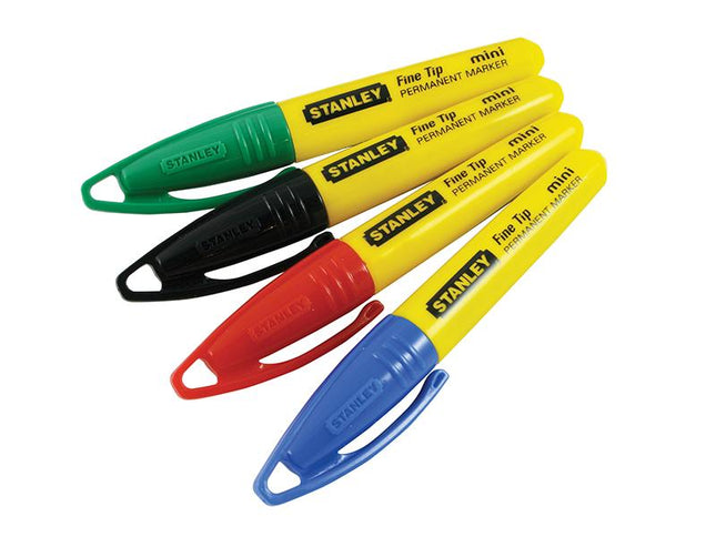 Stanley Tools Mini Fine Tip Pen (Card Of 4)