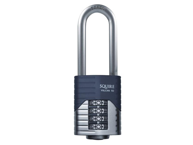 Henry Squire Vulcan Long Boron Shackle Combination Padlock 50Mm