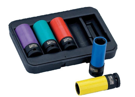 Bahco BWSS12P5 1/2in Drive Impact Wheel Socket Set of 5