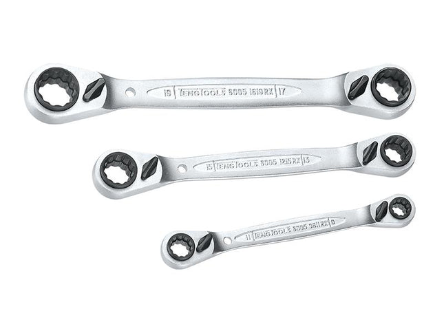 Teng Multi Ratchet Ring Spanner Set Of 3 8-19Mm