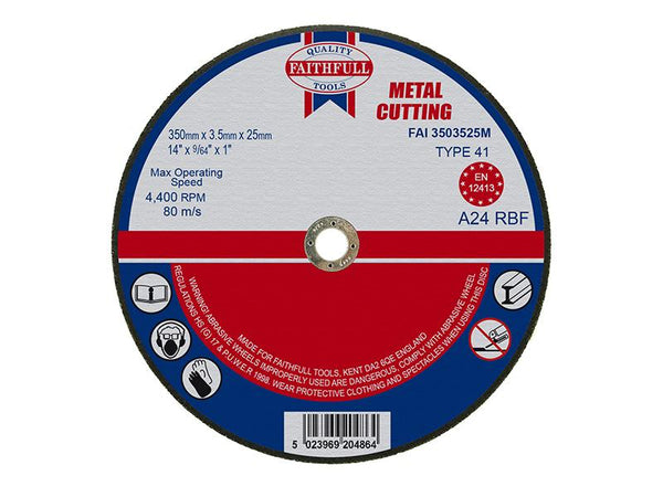 Faithfull Metal Cut Off Disc 355 X 3.5 X 25.4Mm