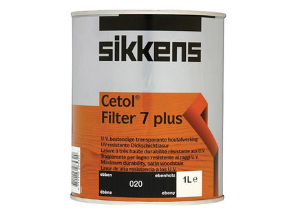 Sikkens Cetol Filter 7 Plus Translucent Woodstain Ebony 1 Litre