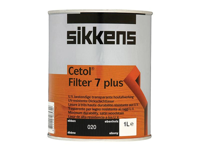 Sikkens Cetol Filter 7 Plus Translucent Woodstain Ebony 1 Litre