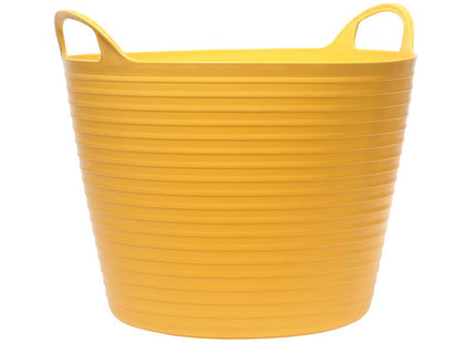Faithfull Heavy-Duty Polyethylene Flex Tub 28 Litres Yellow