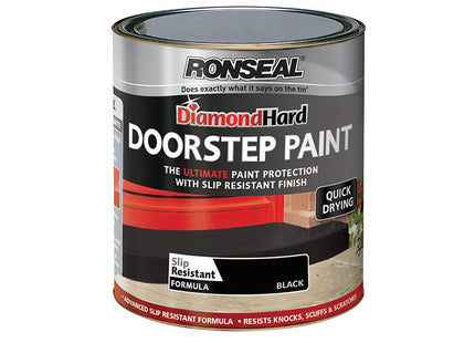 Ronseal Diamond Hard Doorstep Paint Black 750Ml