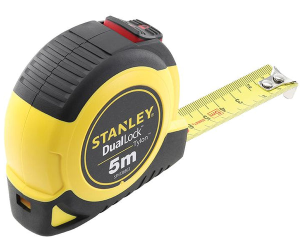 Stanley Tools Duallock Tylon Pocket Tape 5M (Width 19Mm) (Metric Only)