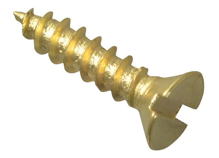 Forgefix Wood Screw Slotted Csk Brass 1/2In X 4 Forge Pack 60
