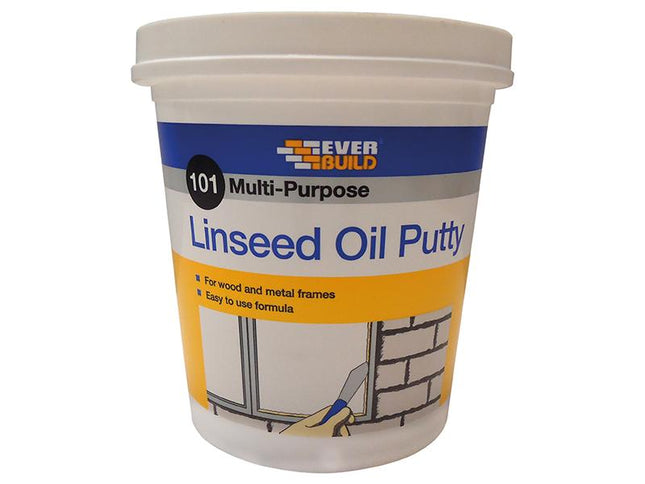 Everbuild 101 Multi-Purpose Linseed Oil Putty Natural 2Kg