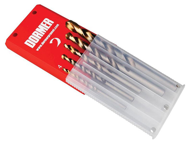 Dormer A08910 Set A002 Hss Tin Coated Jobber Drill Set Of 5 4.0-10.0